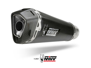 Mivv Delta Race Carbon Slip-On Exhaust for Aprilia RSV4 2021-22